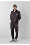 M0010618 Logo Printed Men's Sweatpants Brown