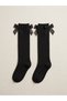 Girl's Long Black Socks