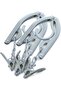 10 Pcs Folding Coat Hangers, Portable Plastic Hangers Clothes Foldable Hanger with Clips and - 5