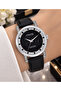 Women's Wristwatch with Leather Strap, Zircon Stones, Casual and Stylish Combination, Gift Boxed