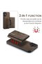 iPhone 16 Compatible 2-in-1 Elite Premium Detachable Magnet Wallet Card Holder Leather Case Magwallet Pro Brown - 3
