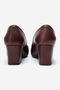 Women's Pointed Toe Heeled Shoes Real Leather Mtd 24170 Bordo - 5