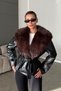 Zr Model Premium Leather Jacket with Fur Collar Women's Leather Coat - 7