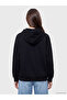 Ozmarka New Season Black Oversize Women's Thick Zippered Sweatshirt - 4