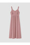 Peak New Season Pink Collar Ruffled Modal Blend Dress - 5