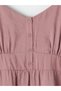 Peak New Season Pink Collar Ruffled Modal Blend Dress - 6