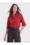 Ozmarka New Season Red 100% Cotton Women's Shirt - 2