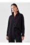 Lcw Everyday Black Textured Oversize Women's Shirt