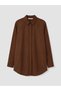 Ozmarka New Season Brown 100% Cotton Women's Shirt Tunic - 5