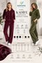 Women's Velvet Tracksuit Set with Hooded Zipper and Pockets, Comfortable Fit - 3