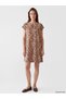 Peak New Season Black Crew Neck Patterned Dress