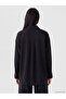 Lcw Everyday Black Textured Oversize Women's Shirt - 4