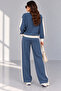 Women's Premium Modal Garnished Comfortable Cut Wide Leg Two-Piece Set - 2
