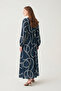 Raglan Sleeve Patterned Dress - 3
