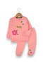Baby Girl Winter 3 Thread Threaded Floral Embroidered 6-9-12-18-24 Months 2-Piece Top and Bottom Set - 2
