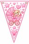 Baby Shower Baby Girl 10-Piece Streamer Set – Pink Teddy Bear Themed Party Decoration – 12X14 cm - 3
