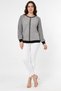 Women's Glittery Knitwear Blouse with Stone Stripe Detail on the Front - 4