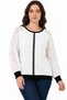 Women's Glittery Knitwear Blouse with Stone Stripe Detail on the Front