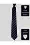 Blue Striped Classic Navy Blue Tie – 8 cm Wide - 4