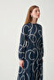 Raglan Sleeve Patterned Dress - 4