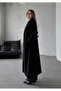 Buttoned Belted Lined Long Cashmere Coat - 5