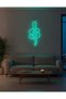 Yılan Figürlü LED Neon Duvar Tablosu | Yeşil Aydınlatmalı Modern Dekor | Salon Dekoru - 2