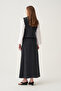 Asymmetrical Closure Lined Skirt Suit - 5