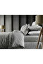Premium Double Duvet Cover Set with Floral Pattern Elastic Sheets, 6 Pieces, Gray, with Gift Box - 6
