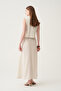 Asymmetrical Closure Lined Skirt Suit - 2