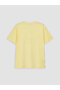 Lcw Kids Yellow Capyfun Printed Girls' T-Shirt Crew Neck 100% Cotton - 3