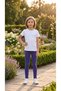 Indigo Basic Leggings - Sweat-Resistant Stretch Fabric Cotton Seasonal Indigo Girls' Leggings - 4