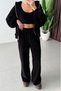 Black Color Hooded Triple Velvet Suit Per0097 - 2