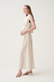Asymmetrical Closure Lined Skirt Suit - 3