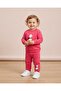 Baby Girl Winter 3 Thread Threaded Duck Embroidery Set 6-9-12-18-24 Months 2-Piece Top and Bottom Set