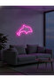 Yunus Figürlü LED Neon Duvar Tablosu | Pembe Aydınlatmalı Modern Dekor | Çocuk Odası - 2