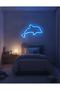 Yunus Figürlü LED Neon Duvar Tablosu | Mavi Aydınlatmalı Modern Dekor | Çocuk Odası - 3