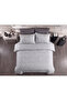 Floral Patterned Elastic Sheet Double Duvet Cover Set Gray - 3