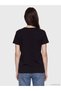 Vizyon New Season Black Crew Neck Soft Touch Women's T-Shirt - 4