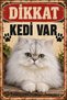 Chinchilla Persian Beware of the Cat Retro Metal Wall Sign 20X30Cm