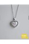 Xuping Pearlescent Heart Necklace – Silver Color 316L Tarnish Resistant Steel with Zircon Stone Elegant Women's Necklace - 5