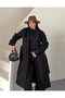 Buttoned Belted Lined Cashmere Coat - 6