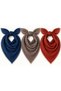 3-Piece Linen Textured Flam Scarf & Foulard Set – Multi-Purpose Bohemian Style Women's Accessory with Fringes 90*90 cm - 2