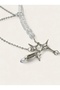 Xuping Asymmetric Star Figured Dangle Necklace – Silver Color Transparent Beaded Y2K Gothic Women's Necklace - 3