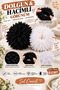 Black and White Arabic Hair Bun Clip Set of 2 with Drawstring and Elastic for Full Volume Women's Hair Clip - 4