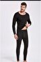 Men's Black Thermal Underwear Leggings – Warm Long-Legged Winter Underwear for Cold Weather - 2
