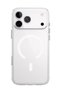iPhone 18 Pro Max Compatible Crystal Clear Magsafe Case (Metal Button) 6.3 Shock Absorbing