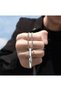 Curved Vertical Bar Necklace – Silver Color Tarnish-Resistant Steel Minimal Men's Necklace - 3