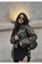 Khaki Belted Oversize Faux Leather Jacket - 2