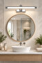 30cm Chrome Metal Led Mirror Top Sconce Daylight Directable Bathroom Vanity Wall Lighting Electrically Connected Modern Decorative Fixture Flute Sconce for Living Room Entrance Hallway - 5