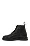 Men's Black Lace-Up Zippered Leather Casual Boots Wm750001Df - 3